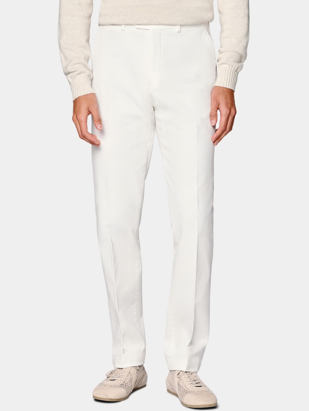 Suitsupply Porto Off-White Chino Pants NWT Slim Fit, Italian Cotton $129 Retail